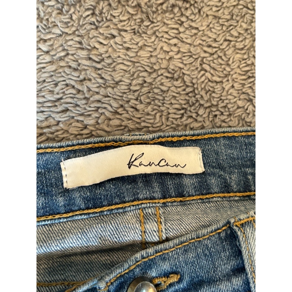 KanCan Jeans Womens 24 Skinny Mid Rise Denim Stretch Frayed Hem Light Wash - Picture 7 of 11
